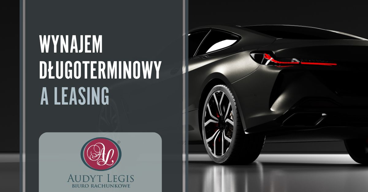 Czarny samochód sportowy – grafika do artykułu „Wynajem długoterminowy a leasing” przygotowanego przez Audyt Legis